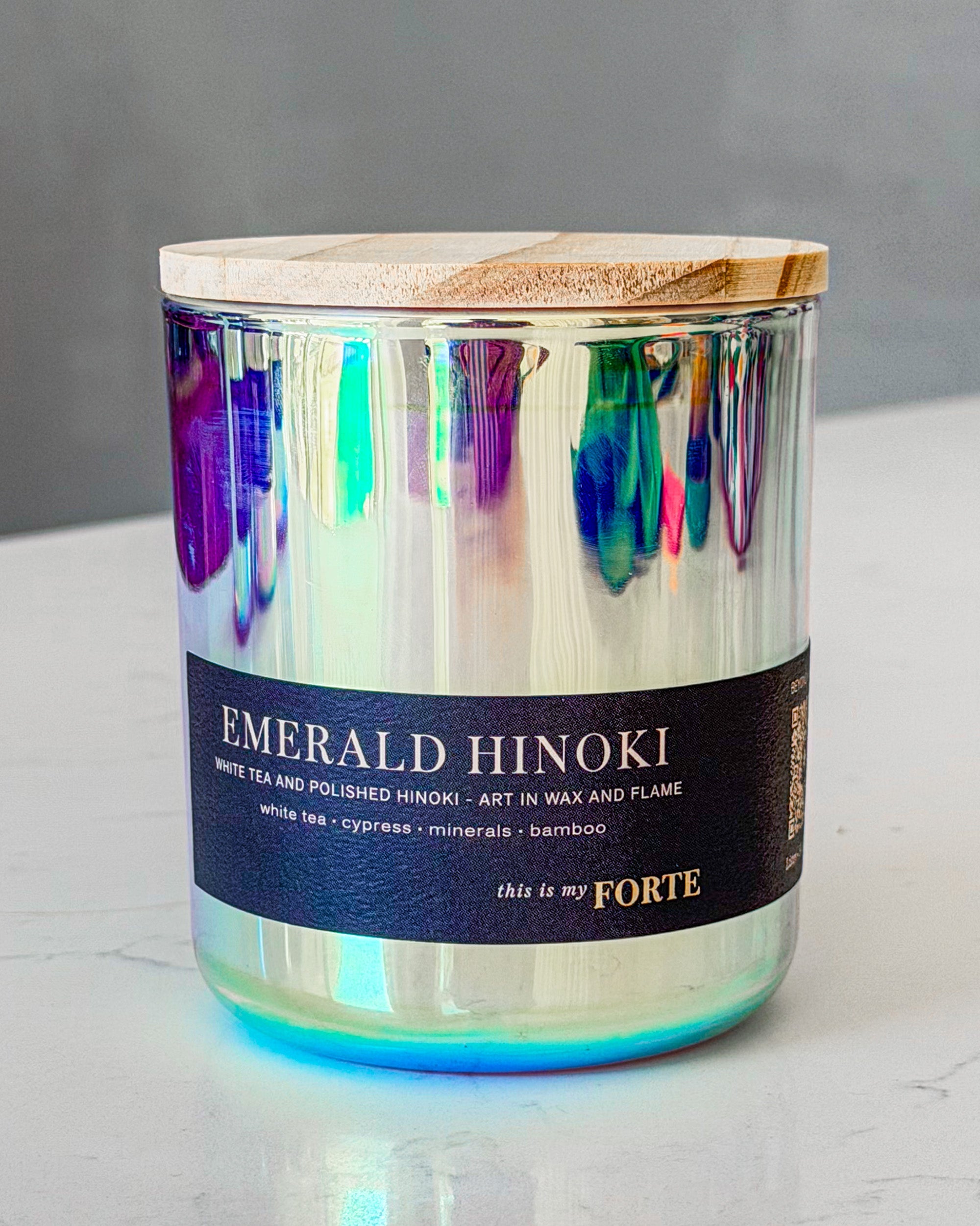 Emerald Hinoki Prism Candle